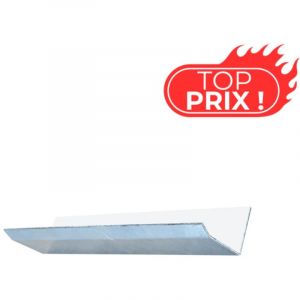 Talon mural ECO50 alu de couvertine pour acrot&egrave;re toit-terrasse - Blanc Pur - RAL 9010 - ALUHOME