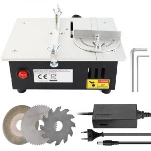 Mini scie circulaire multifonctionnelle, scie de bureau électrique, petit outil de coupe domestique, tour à bois