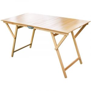 Table pliante en bois de faggio solide 140x70xh72 cm