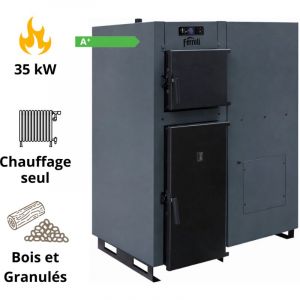 Chaudi&egrave;re mixte bois et pellet BioPellet Combi 35 kW Ferroli