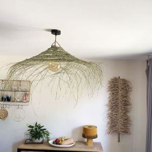 Abat-jour pour suspension naturelle ajour&eacute;e M forme Parasol