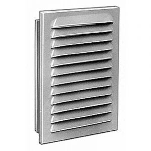 Grille de protection contre les intempéries 16x16 avec cadre de montage et fd, blanc sv - 56354 - Upmann