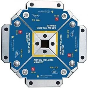 [JAMAIS UTILIS&Eacute;] Aimant Soudure Angle, 4 PCS Soudure Aimant Force de Maintien 13kg de Soudure Equerre de Support Positionneur Magn&eacute;tique 45 Ḟ 90 Ḟ