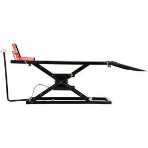 Mophorn Cric de Moto avec Capacit&eacute; de Charge 680 kg, Pont &Eacute;l&eacute;vateur Pneumatique Hauteur de Levage 18-94 cm, Plateforme de Levage Stable avec &Eacute;tabli