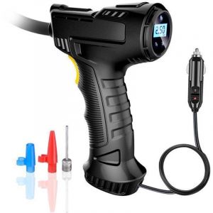 2000mAh Gonfleur Pneus Voiture avec Lumière LED et écran LCD Numérique, 150PSI Compresseur Voiture, Compresseur à Air Portatif 12V, Compresseur d'air
