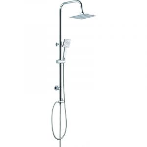 Deante Douche Pluie 1-Fonction - Carr&eacute; - Chrom&eacute; Brillant - Anti-Clac, R&eacute;glable, &Eacute;l&eacute;gant