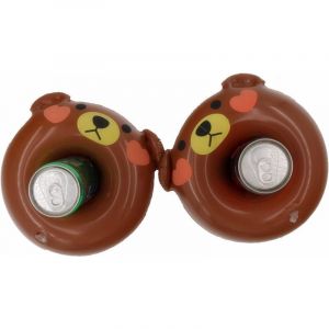 Bar Flottant pour Piscine,Matelas Gonflable Piscine,Ours Mignon Porte-gobelet Gonflable pour Piscine Flotteur Porte-Boissons Bateau Porte-bi&egrave;re