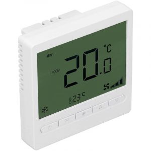 Thermostat Intelligent, &eacute;cran lcd de Thermostat de Ventilo-convecteur Intelligent abs Anti-interf&eacute;rence 220V pour Bureau