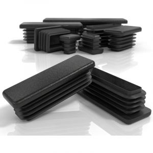 Gabrielle - Bouchons à lamelles 80 x 40 mm pour tube carré embouts rectangulaires en pe butée de pied de chaise bouchon de tube carré pour tubes
