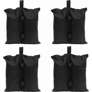 Lablanc - Jeu de 4 Poids de Sable Gazebo ,pour Tonnelle de Jardin, Parasol, Pergola, Tente Pliante Poids Pied Parasol- Noir