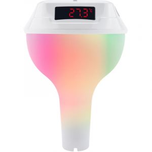 Thermometre Piscine, Thermom&egrave;tre Piscine Solaire Lumineux avec Affichage et Corde, Thermom&egrave;tre Piscine pour Piscines, Bassins et Aquariums