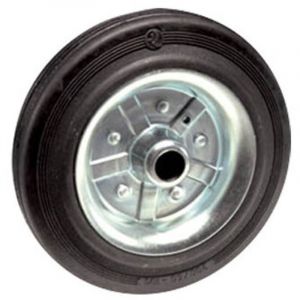 Roues de trous simples avec brides en acier galvanisé et anneau en caoutchouc Ø140 mm