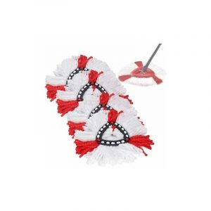 Lot de 4 têtes de rechange pour balai à franges Vileda 2 en 1, O-Cedar, EasyWring et Clean Turbo FDC