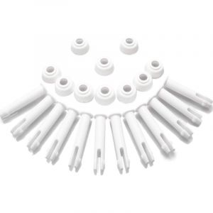 Litzee - 12 goupilles en Plastique de Piscine et 12 Joints , pour piscines métallique Rond 13'-24 'Intex et piscines à Cadre métallique