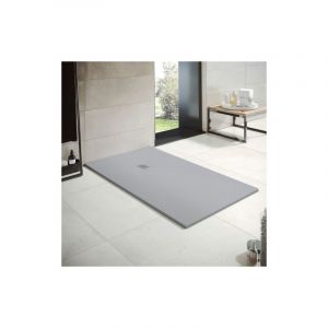 Receveur de douche en r&eacute;sine Largeur 70 Gris Ciment Ral 7040 70x110 cm