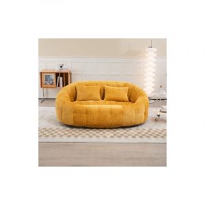 Canap&eacute; paresseux, canap&eacute; poire, canap&eacute; 2 places pour salon et chambre, chenille, jaune
