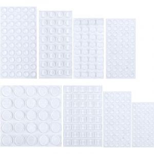 329PCS Tampon de Protection en Caoutchouc, Amortisseur Porte Placard, Tampon Caoutchouc Transparent Pieds, But&eacute;es de Protection en Caoutchouc Pour