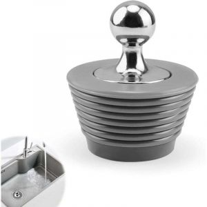 Bonde Baignoire, Conique Mat&eacute;riau en Silicone Bouchon Baignoire, Bouchon Silicone avec Poign&eacute;e en Alliage de Zinc, Convient pour Baignoire, &Eacute;vier de