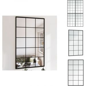 Vidaxl - Miroirs muraux 4 pcs noir 100x60 cm métal - Miroir Mural - Miroir Deco - Miroir Design - Miroir Noir - Miroir Carre
