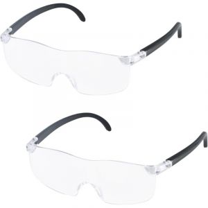 2 Pi&egrave;ces Lunette Loupe Grossissante, 300% Lunettes loupes de Lecture, Lunette Loupe Mains Libres, Loupe &agrave; Montage sur T&ecirc;te Anti Lumi&egrave;re Bleue pour