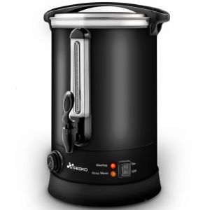 TRESKO Bouilloire &agrave; vin chaud noire 30L / 2500W machine &agrave; conserver en acier inoxydable bouilloire &agrave; vin chaud machine &agrave; vin chaud machine &agrave; boissons