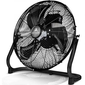 AERSON Ventilateur de sol 50 cm noir machine &agrave; vent 120 W ventilateur de table ventilateur