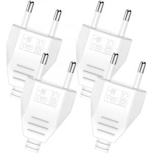 4 Pi&egrave;ces Fiche Europ&eacute;enne Plate, Prise Electrique Male 250V 2.5A, Fiche Euro Fiche D'alimentation Domestique D&eacute;corative &agrave; Encastrer ou &agrave; Remplacer