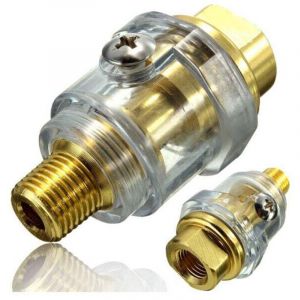 Mini-lubrificateur, 2 graisseurs pneumatiques 1/4", mini-lubrificateur pneumatique en ligne &agrave; brumisation pour compresseurs d'air et accessoires