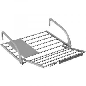 1 Pi&egrave;ces Gris Etendoir Radiateur,Extensible &agrave; l'avant et &agrave; l'arri&egrave;re &Eacute;tendoir S&eacute;choir &agrave; Linge Balcon,Etendoir Chaussette Coupe-Vent,pour &eacute;tendre