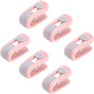 Ensemble de 6 pinces &agrave; draps, sans &eacute;pingles, comprenant des pinces pour couvre-lits, des attaches pour rideaux, des pinces antid&eacute;rapantes pour
