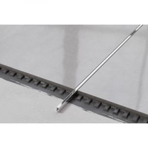Ilcom - Profilé u de connexion rectifié en acier inoxydable pour carrelage 0.5cm x 244cm - Argent brillant