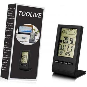 Station m&eacute;t&eacute;o sans Fil, Thermom&egrave;tre Hygrom&egrave;tre Barom&egrave;tre Int&eacute;rieur Ext&eacute;rieur, Horloge Num&eacute;rique R&eacute;veil avec capteur ext&eacute;rieur Affichage Heure Date