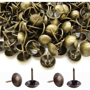 500 Pi&egrave;ces Clous de Tapissier, Robuste 17X11 MM Bronze Clous Tapissier D&eacute;coratifs Clou R&eacute;tro DIY Clous d'Ameublement pour Meubles Canap&eacute;s Fauteuils