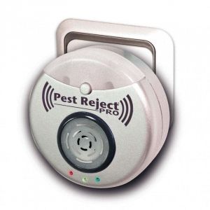 Pest Reject Pro Repulse power R&eacute;pulsif nuisibles Ultrasons et &eacute;lectromagn&eacute;tisme Couleur gris Couverture de votre maison de 200m&sup2; Veilleuse int&eacute;gr&eacute;e