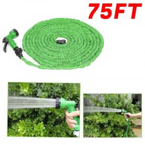 Skecten - Tuyaux d'arrosage extensible r&eacute;tractable 22.5m avec pistolet 7 fonctions vert
