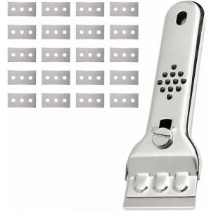 Grattoir Plaque Vitroc&eacute;ramique en Acier Inoxydable Grattoir Vitre Plaque Induction Racloir Vitroc&eacute;ramique Peinture Scraper Raclette Plaque