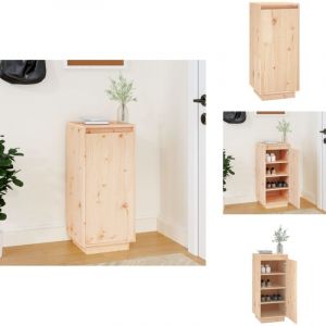 Armoire &agrave; chaussures 35x35x80 cm Bois de pin massif - Meuble &agrave; Chaussures - Rangement Chaussures - &Eacute;tag&egrave;re Chaussure - Armoire &agrave; Chaussures Bois