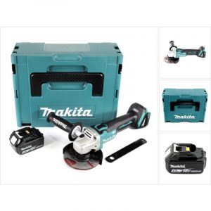 Dga 504 M1J 18 v Meuleuse sans fil ø 125 mm brushless + Coffret de transport makpac + 1x Batterie bl 1840 4,0 Ah - sans Chargeur - Makita