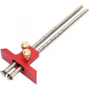 Trusquin en bois, double bois en acier inoxydable tête Scriber Règle de marquage Calibre bois Scribe outil Menuiserie