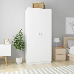Bonnevie - Garde-robe Armoire de Rangement Armoire de vêtements Penderie Blanc 90x52x200 cm Aggloméré VXN4959