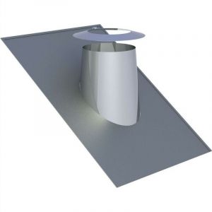 Le Sanitaire - Solin de toit ø 200 mm pour toits pour inclinaison de 26-35°