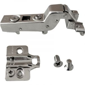 Evotrade - Super coudée (porte rentrante) - Charnière Amorti Pour Porte, Cadre En Aluminium 20x20 - Ajust 3D - Base et Vis Incluses amorties
