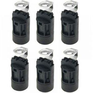 6pcs E14 Bougie Ampoule Titulaire Base de Lampe en Plastique Support de Douille de Lampe pour Fabrication de Lampes Lustre Restauration Lampe Projet