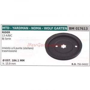 Poulie pour tondeuse &agrave; gazon rider 13 A/B/C MTD 017613 756-04002