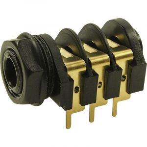 Jack 6.35 mm embase femelle horizontale Cliff CL12327 Nombre de pôles: 3 stéréo noir 1 pc(s) X112721