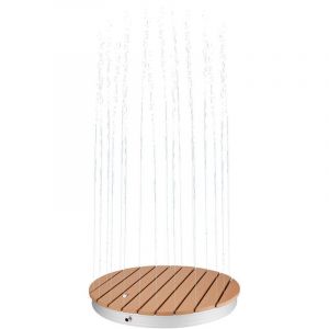 Home Deluxe - Douche de sol wpc calia Teck - ⌀ 70,5 cm