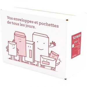 Pochettes administratives 229 x 324 autocollante avec fen&ecirc;tre - Bo&icirc;te de 250