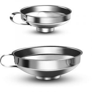 2 Pi&egrave;ces Entonnoirs Conserve, Entonnoirs &agrave; Confiture En Acier Inoxydable, Entonnoir &agrave; Large Ouverture, Entonnoir &agrave; Large Ouverture En Acier