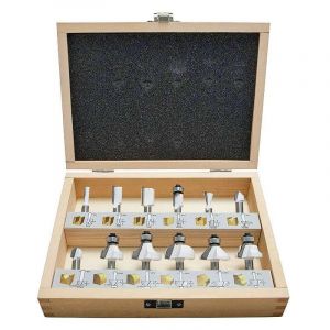 Makita - Coffret de 12 fraises à bois D-53556 pour défonceuse (queue 8mm)