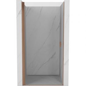 Mexen - Mist-B porte de douche pivotante 95 cm, transparent, cuivre brossé - 8A2-095-000-65-00